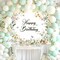 Floral Birthday Backdrop for Girls Spring Butterfly Happy Birthday Photography Background Greenery Wildflower Birthday Banner 70.8 x 43.3 Inch